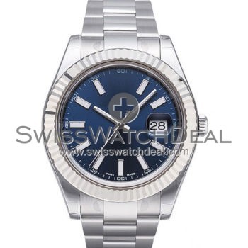 SWISS DATEJUST II STYLE STEEL BLUE 41MM
