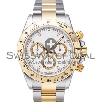 SWISS DAYTONA STYLE 2-TONE WHITE 40MM