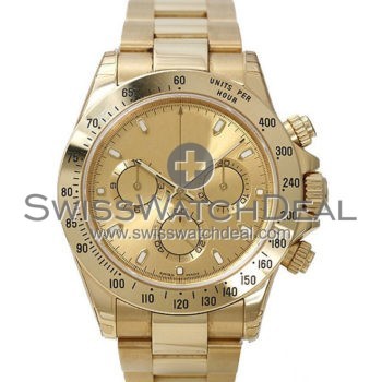 SWISS DAYTONA STYLE YELLOW GOLD GOLD 40MM