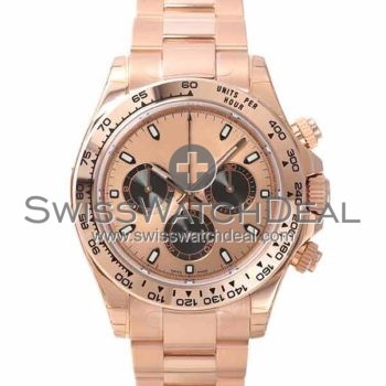 SWISS DAYTONA STYLE ROSE GOLD PINK 40MM