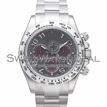 SWISS DAYTONA STYLE STEEL GREY ARABIC 40MM