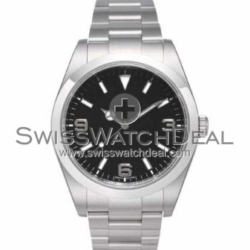 SWISS EXPLORER I STYLE STEEL BLACK 39MM