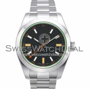 SWISS MILGAUSS STYLE STEEL GREEN 40MM