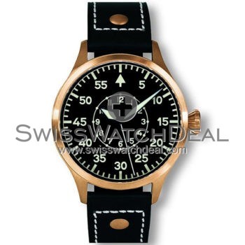 Rose Gold Black Leather GMT