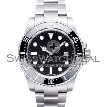 SWISS SEA-DWELLER 4000 STYLE STEEL BLACK CERAMIC 40MM