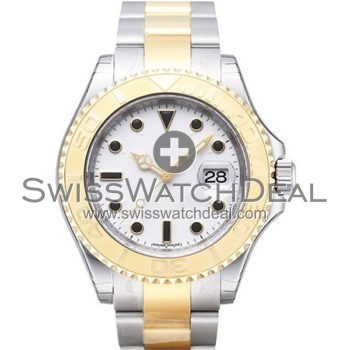 SWISS YACHT-MASTER STYLE 2TONE WHITE 40MM