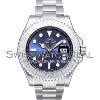 SWISS YACHT-MASTER STYLE STEEL BLUE 40MM